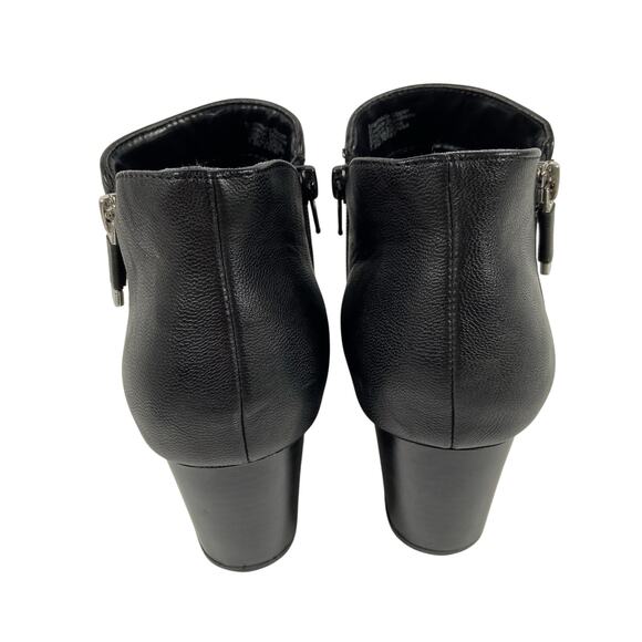 Style and Co Faux Leather Black Booties Size 7.5 - Picture 3 of 9